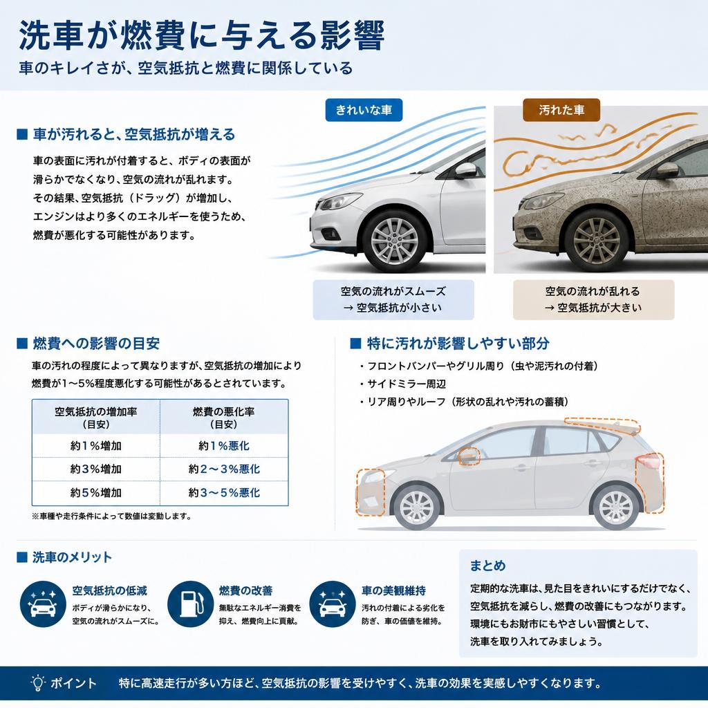 2. 洗車の効果は燃費向上に直結