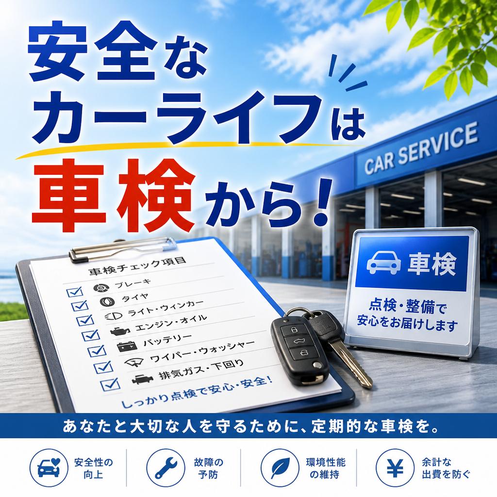 安全なカーライフは車検から！