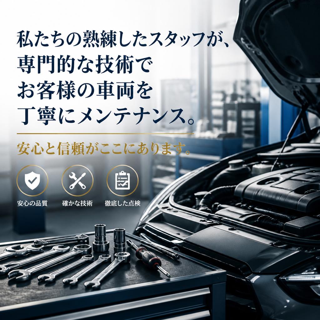 専門家による車両メンテナンス