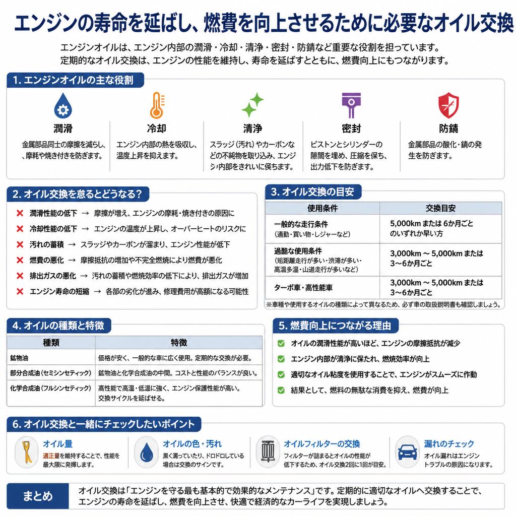 オイル交換のメリットと方法